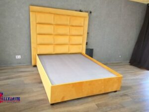 Vibrant Yellow Sleigh Bed