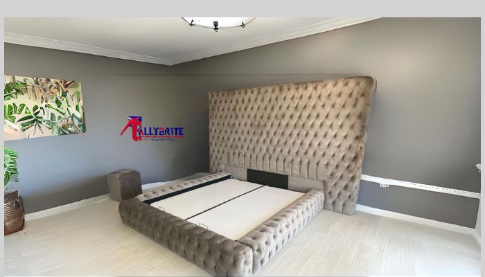 Dark Grey Sleigh Bed