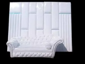 Headboard in Pure White with Couch Design