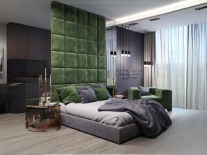 Sleigh Bed with Arched Headboard